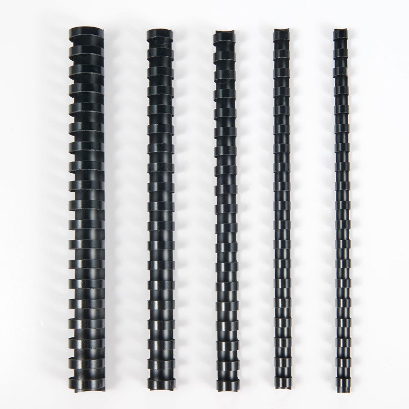 TOTiyea 100 Pack 19 Ring Binding Combs, Multi Sizes, 3/8 Inch, 1/2 Inch, 5/8 Inch, 3/4 Inch, 1 Inch, Letter Size, Black Binding Comb Spines Set - Image 5